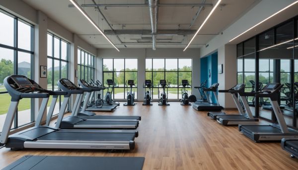 Salles de fitness modernes et clubs de course motivants